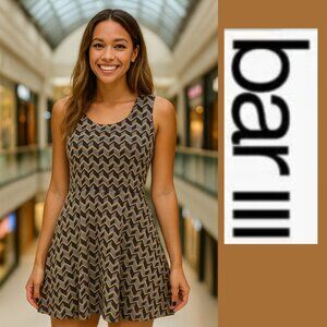 Bar III Geometric Sleeveless Dress